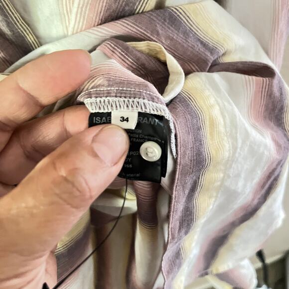 Isabel Marant Etoile Jady Striped Collared Shirt Dress - Picture 10 of 13